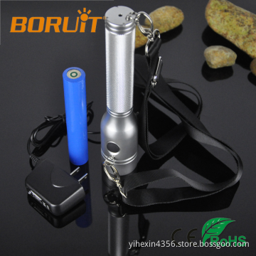 Boruit 7210 Top Quality Super Bright Waterproof Flashlight Rechargeable LED Torch Long Irradiation distance